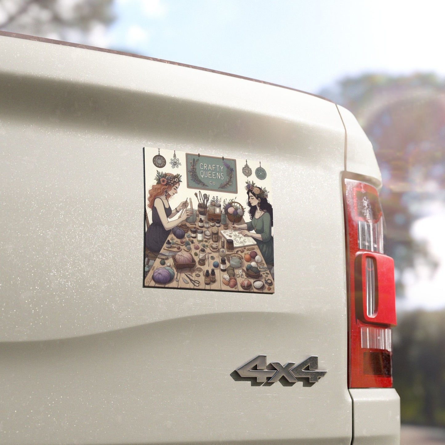 Car Magnets - Crafty Queen 5x5 Enchanting Journey Design